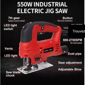 KAFUWELL PA5439 550w 65mm Portable Laser Wooden Jigsaw Saw Machine Wood Cutting Machine for Marble